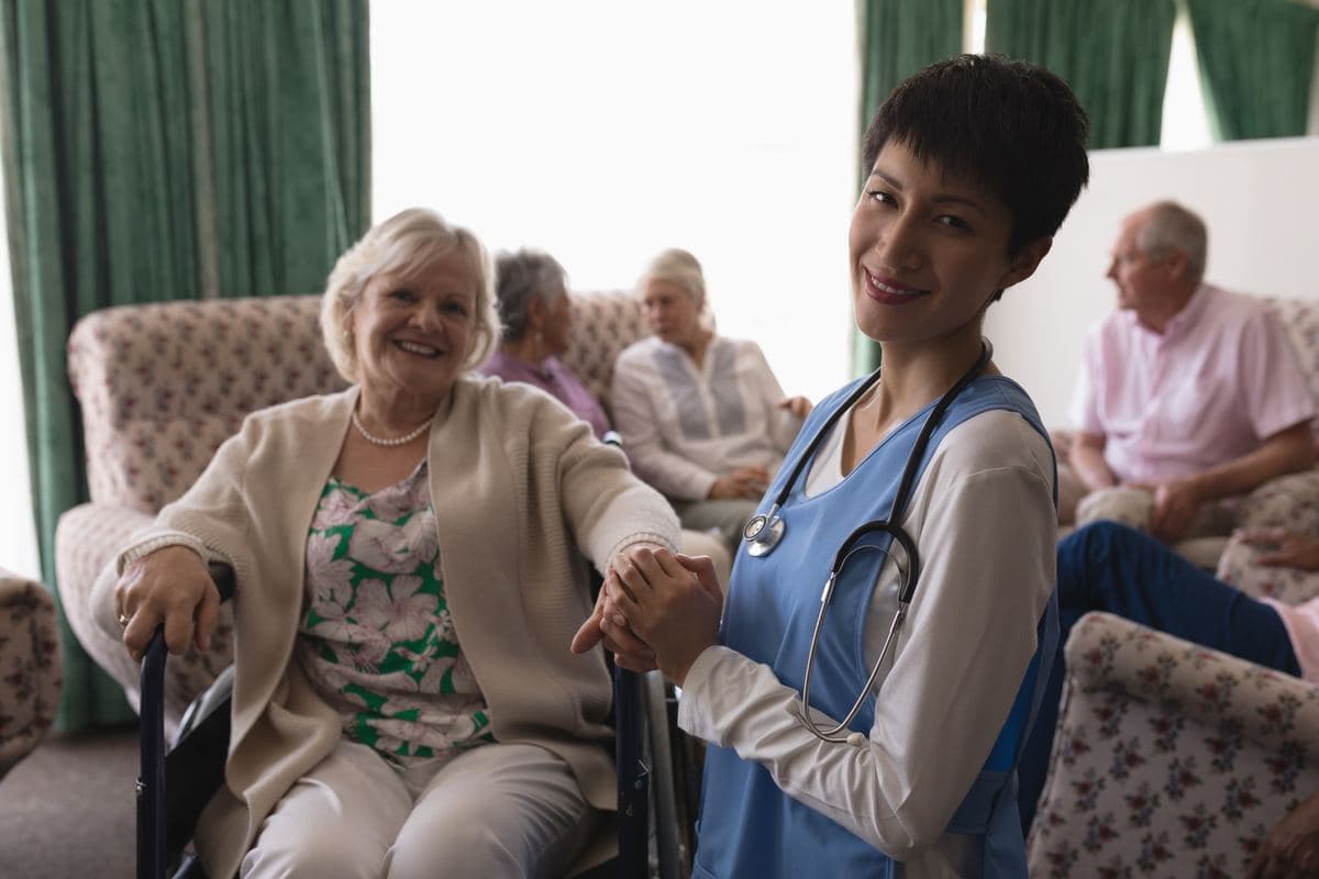 Hospice and Palliative Care CHPLN licensed practical nurse supporting a senior patient